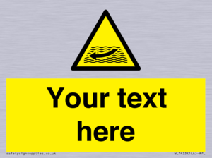 Custom Warning strong river flows